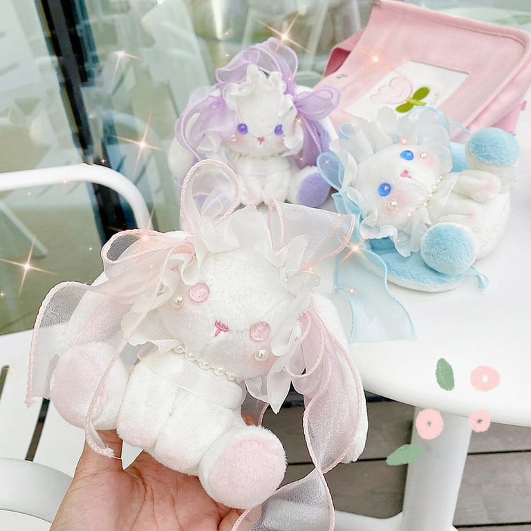 New Style School Bag Key Hanging Ornaments Cute Bunny Plush Key