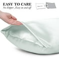 thumbnail image 5 of REGALWOVEN Satin Pillowcase for Hair and Skin, Durable Set of 2 Envelope Closure Pillow Cases Light Gray Queen, 5 of 8