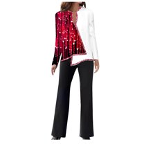 Usmixi 2 Piece Outfits for Women Lounge Sets for Women Fashion V Neck Irregular Hem Pullover Tops and Flard Long Pant 2 Piece Sets Gradient Print Homewear Loungewear Sets