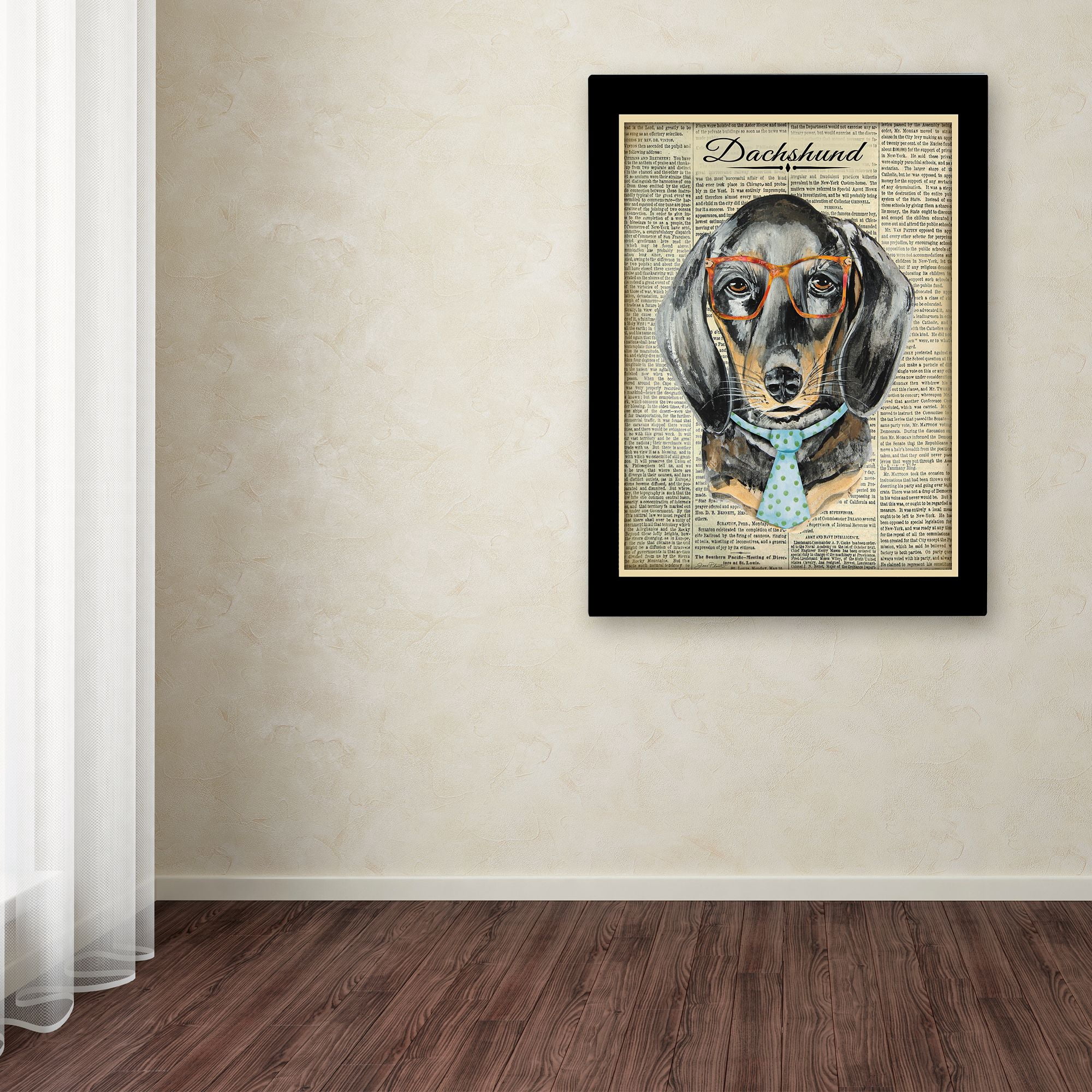 Trademark Fine Art 'Dachshund' Canvas Art by Jean Plout