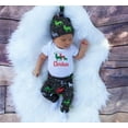 thumbnail image 3 of 3PCS Set Newborn Baby Girls Boy Tops Romper +Long Pants Hat Outfits Clothes Set, 3 of 5