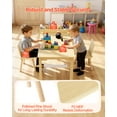 thumbnail image 5 of VEVOR Kids Art Table and Chair Set, Toddler Craft Table with 3 Tiers Storage Cabinet, Wooden Kids Activity Play Desk with 2 Chairs, Craft Play Desk for Reading, Learning, Drawing, Writing, Light Wood, 5 of 9