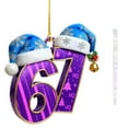 thumbnail image 2 of WKSCLPAI 67 Ornament, Funny 67 Christmas Ornaments, Six Seven Meme Alpha Humor Decoration, Durable Acrylic Hanging Ornaments for Xmas Tree, Gifts for Teens & Friends & Humor Lovers, 2 of 7