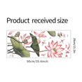 thumbnail image 2 of 1 hoja de pegatinas de pared de hojas de flor de loto calcomanía de pared de flores de loto extraíble DIY patrón Floral DIY pegatina de pared HOMEMAXS MX16040227, 2 of 5