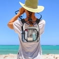 thumbnail image 6 of FastXmas Clear Backpack, PVC Waterproof Transparent Backpack With Reinforced Straps Mesh Pockets Through Security Backpack, Stadium Approved Clear Purse for Commuting, Work, Travel, 6 of 8