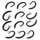 thumbnail image 1 of 12Piezas de Ganchos para Orjeas Recambios Reemplazo Accesorios para Auriculares de Negro, 1 of 9