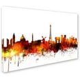 thumbnail image 2 of Trademark Fine Art "Paris France Skyline II" Canvas Art by Michael Tompsett, 2 of 3