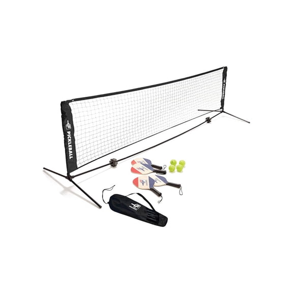 FILA Accessories Pickleball Net Set - Includes Pickleball Paddles Set of 4 with Regulation Size 4 Outdoor Balls (08-64287)
