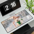thumbnail image 3 of Hello Winter Vintage West Highland White Terrier Enjoys Snowy Day with Snowman Desk Mat Full Keyboard Mouse Pad Westie Westy Dog Lover Large Mousepad - 12019, 3 of 5