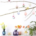 thumbnail image 5 of 12-Piece Felt Easter Egg Ornaments - Assorted Pastel Spring Pattern Hanging Decor for Easter Egg Tree, Home Shelf & Holiday Party Accents, 5 of 5