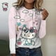 thumbnail image 3 of Camisetas de dibujos animados de Navidad para mujer, ropa de calle de HELLO KITTY, sudadera de manga larga con cuello redondo, camiseta informal para primavera y otoño, 3 of 4