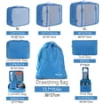 thumbnail image 2 of Set de 8 organizadores de equipaje BAGAIL de Packing Cubes, color azul claro, 2 of 7