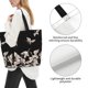 thumbnail image 3 of Fotbe Japanese White Crane Bolsa Tote Estética de Lona con Estampado para Mujer - Bolsa Reutilizable de Hombro Casual para Vacaciones, Compras, Trabajo y Gimnasio, 3 of 8
