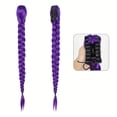 thumbnail image 4 of Braided Ponytail Extension for Kids, Synthetic Hair Claw Clip Hairpiece for Girls, 46cm Length, Vibrant Color for Costume and Daily Wear,1PCS, 4 of 9