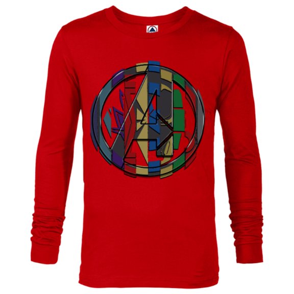 Marvel Avengers: Endgame Logo Hero Colors - Long Sleeve T-Shirt for Men - Customized-New Red