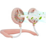 Portable Mist Neck Fan, Hand Free Mini USB Fan Rechargeable, Personal Spray Fan with 3 Level Air speeds and 360° Free Rotation Perfect for Outdoor, Travel, Sport, Office