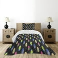 thumbnail image 4 of Ambesonne Surfboard Quilted Bedspread Set 2 Pcs, Memphis 80s Style, Twin Size, Multicolor, 4 of 5