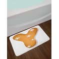 thumbnail image 2 of Christmas Alphabet Bath Mat, New Year Letter Y with Snowflake Inspired Creamy Splash Ornaments, Plush Bathroom Decor Mat with Non Slip Backing, 29.5" X 17.5", Ginger and White, by Ambesonne, 2 of 2