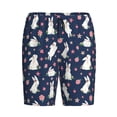 thumbnail image 3 of Picia Rabbit And Flower Pajama Shorts for Men, Men's Pajama Bottoms, Sleepwear,Short Pajama Pants-Large, 3 of 9