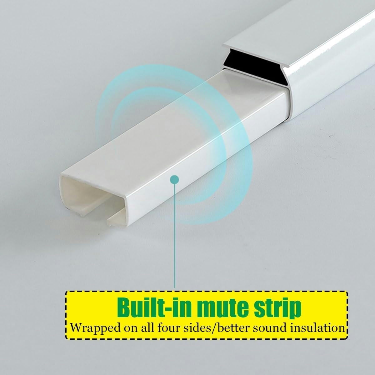 GXCZ Curtain Rods For Windows  Curtain Track With Mute Rollers, Room Divider Curtain Rail System, Thickened Heavy Duty Aluminium Ceiling Track For Curtains Straight Curtain Track(White-ceiling,400cm(4 * 1m))