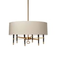 thumbnail image 4 of Dainolite LAN-246C-VB-CRM 6 Light Incandescent Chandelier, Vintage Bronze with Cream Shade, 4 of 4