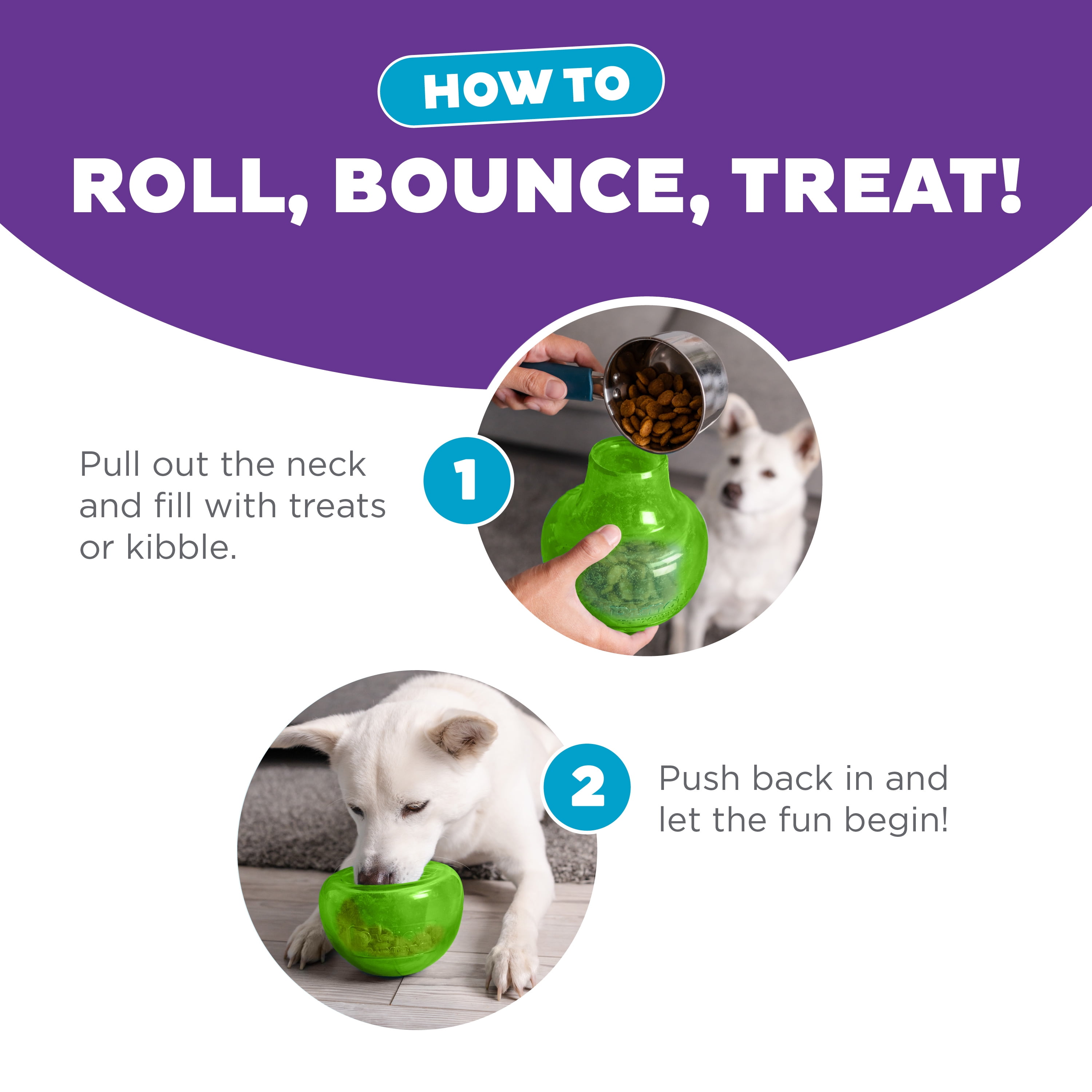 Outward Hound by Planet Dog Large Snoop Interactive Treat Dispensing Dog Toy, Puzzle Ball Slow Feeder for Medium to Large Dogs, Mint-Scented for Mental Stimulation & Boredom Relief, BPA-Free, Green