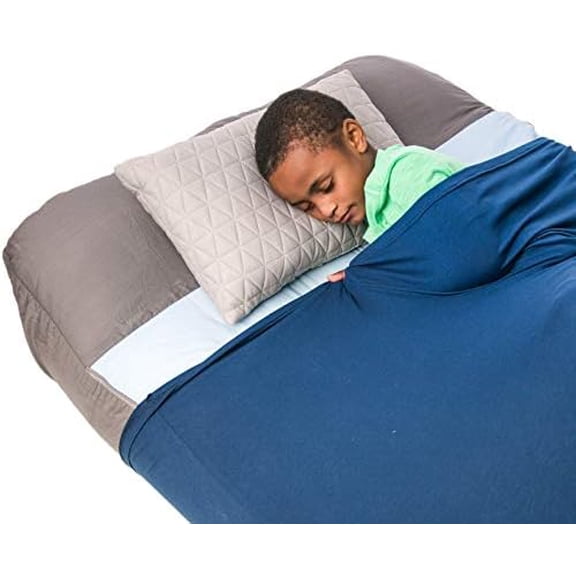 Snuggle Sheet Sensory Compression Bedsheet for Kids - Helps Children with Special Needs - Breathable, Stretchy Material Stays in Place (Blue, Twin)$$Home Decor, Kitchen, & Other