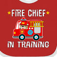 thumbnail image 4 of Inktastic Future Fire Chief in Training Boys or Girls Baby Bib, 4 of 4