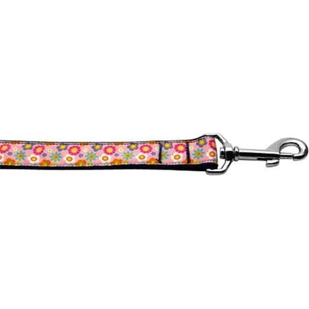 Mirage Pet Products Pink Spring Flowers 1 inch wide 6ft long Leash - Pink Spring Flowers - 1 inch