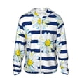 thumbnail image 2 of Lsque Daisy Striped Nautical UPF 50+ Lightweight Sun Protection Men's Women's Long Sleeve Shirt, Hoodie Performance -XX-Large, 2 of 9