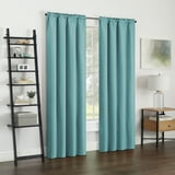 Eclipse Samara Solid Color Blackout Rod Pocket Single Curtain Panel ...