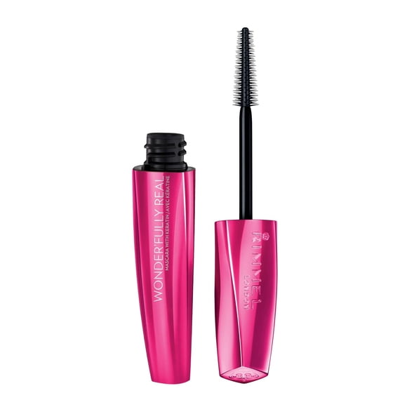 Rimmel Wonder'Fully Real Waterproof Mascara, rich creamy formula with Keratin, longer, fuller looking lashes, 100% Cruelty-Free