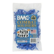 BMC Classic Plastic Army Men - 40pc Blue WW2 Soldier Figures - Made in USA