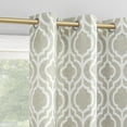 thumbnail image 2 of Sun Zero Eldon 1-Piece Trellis Print Blackout Grommet Curtain Panel, 40"X84", Taupe, 2 of 8