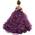 thumbnail image 6 of Drtj Lace Flower Girl Dress Sequin Applique Pageant Dresses for Girls Ball Gown Long Ruffle, Sized 2-14T, 6 of 7