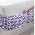 thumbnail image 2 of Aqua Jellyfish Bed Skirt, Illustration of Scattered Fish Type Swimming Oceanic Environment Elements, Elastic Bedskirt Dust Ruffle Wrap Around for Bedding Decor, 4 Sizes, Violet White, by Ambesonne, 2 of 2