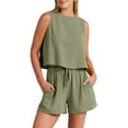 thumbnail image 3 of Coduop Women 2 Piece Outfits Lounge Sets Two Piece Shorts Crop Tops Clothes Beach Set, 3 of 6