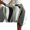 thumbnail image 4 of Sage Green Stripe Table Cloth Waterproof Tablecloths, Grey White Geometric Modern Abstract Tablecloth Dining Table Cover for Kitchen Party Tabletop Outdoor, Rectangle Tablecloth 52x70 Inch, 4 of 9