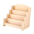 thumbnail image 4 of Soporte para tarjetas de madera de 4 niveles, soporte para tarjetas, soporte para folletos, portátil y versátil para la decoración del hogar y la ofic, 4 of 9