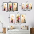 thumbnail image 4 of Designart "Retro Glam Watercolor with Oriental Gold" Modern Geometric Framed Wall Art Set Of 3 - Gold Abstract Frame Canvas Set For Living Room Decor, 4 of 7