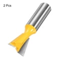 thumbnail image 3 of Uxcell 2pcs Dovetail Router BitBit 3/4" Diameter 1/2" Shank 14 Degree Dovetail Joint Drill Bit, 3 of 7