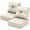 Beige With Button-2pack, variant on SLSY Set of 2 Outdoor Chair Cushion,6" Thick Patio Seat Cushion,28D High Density Sponge Cushions,Waterproof & Fade Resistant Patio Furniture Cushions for Wicker Chair,Bench Swing