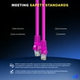 thumbnail image 4 of Maximm Cat 6 Ethernet Cable 3 ft (10-Pack) - High-Speed LAN Cable, Internet Cable, Patch Cable, and Network Cable - UTP, 10Gbps, 550MHz Ethernet Cord - Pink, 4 of 8