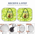 thumbnail image 5 of Goofa Avocado with Glasses Pattern 2 Piece Car Windshield Sun Shade Foldable | Front Windshield Shade for Sun, Heat and UV Rays | Sunshade for Car Front Window-, 5 of 7