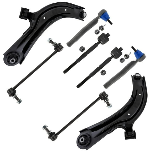 Detroit Axle - Front Lower Control Arms w/Ball Joints   Inner Outer Tie Rod Ends   Sway Bars Replacement for Nissan Sentra NV200 Chevy City Express