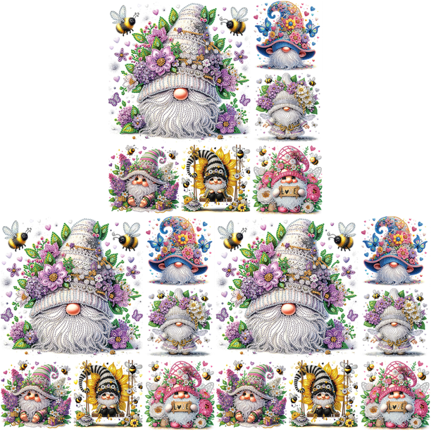 6 Uds 5D DIY Taladro Parcial Con Forma Especial Arte 30x30cm