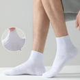 thumbnail image 2 of TELOLY 5Pairs Mens Ankle Socks9-13Mens Ankle Socks Size 9-11 Men's Socks ,White, 2 of 5