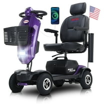 Metro Mobility Folding Collapsible 4-Wheel Mobility Scooter, Purple, 300 lb Limit