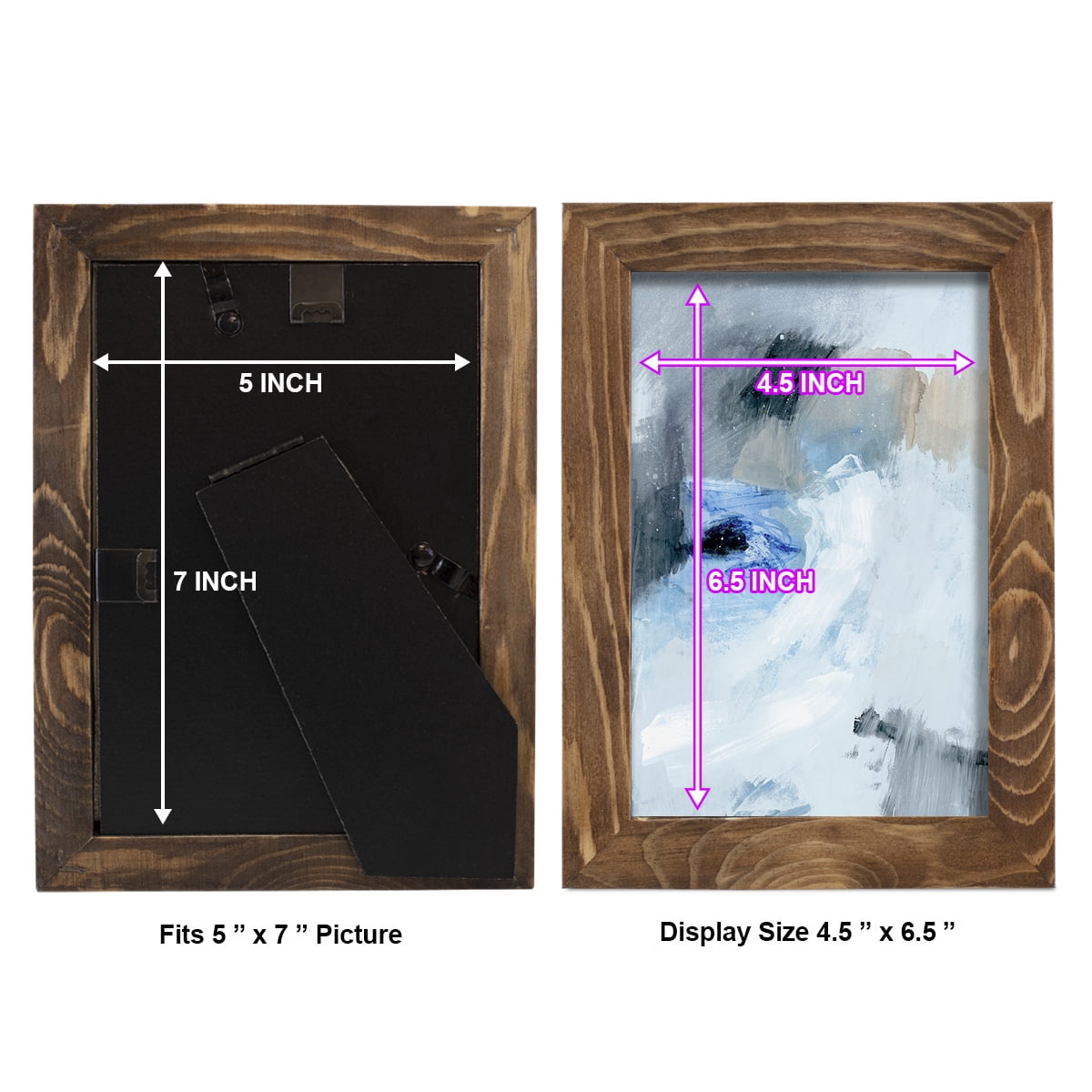 Welle I - Framed Print w/glass - Walnut