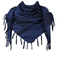 thumbnail image 1 of Shemagh Bufanda militar táctica del desierto, 70% algodón Keffiyeh cuello bufanda para hombres y mujeres (azul), 1 of 4